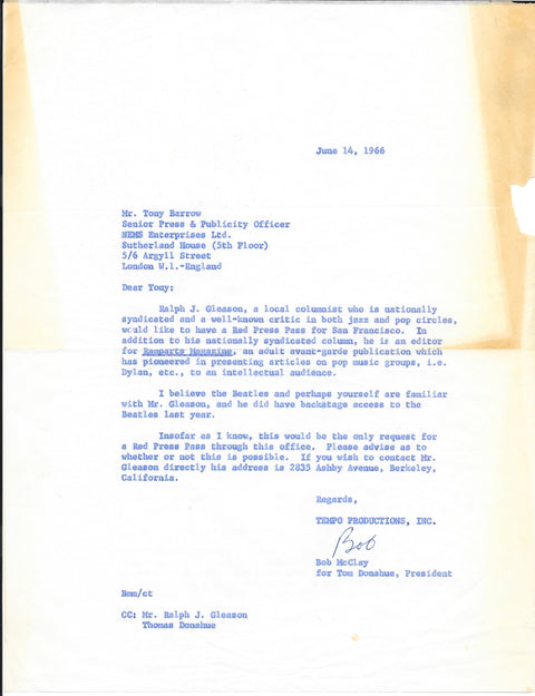1966 San Francisco Candlestick Park Concert File