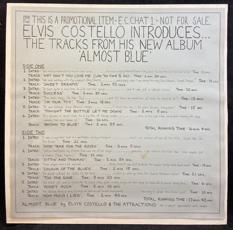 Elvis Costello Introduces The Tracks On His New Album Almost Blue