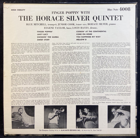 Finger Poppin' With The Horace Silver Quintet