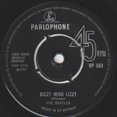 Dizzy Miss Lizzy / Yesterday