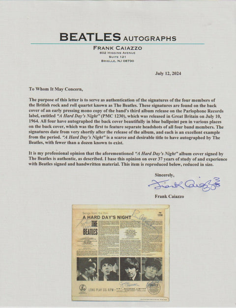 Fully Signed Hard Day's Night