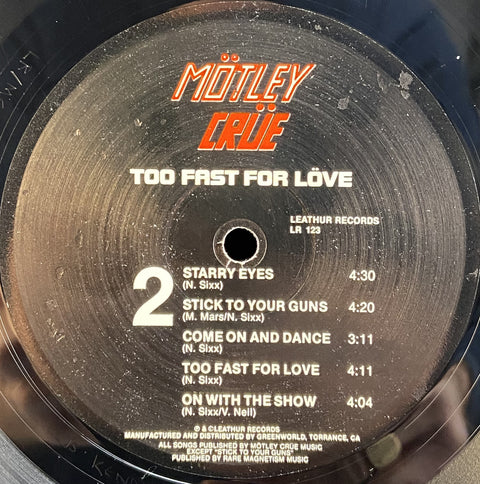 Too Fast For Love