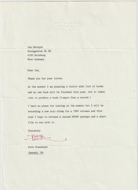 Signed Letter