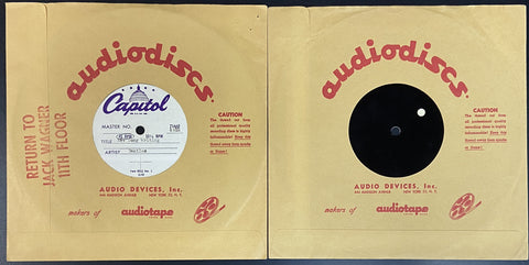 Set Of Two Unreleased Capitol Records Acetates for a Beatles Interview with Jack Wagner