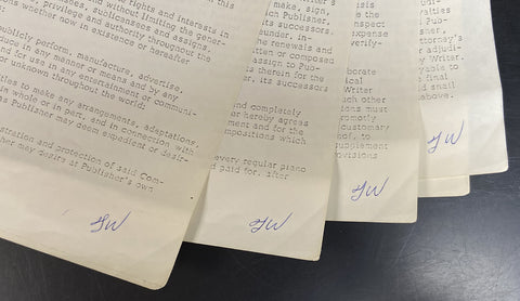 Exclusive Songwriter's Agreement