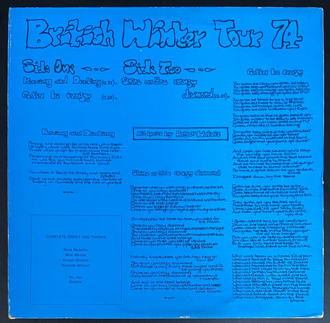 British Winter Tour 74