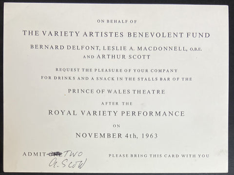 Autographed Prince Of Wales Theatre Program