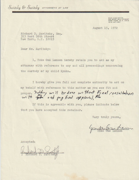 Signed Legal Letter