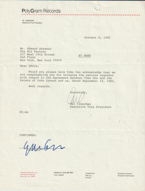 Signed Letter