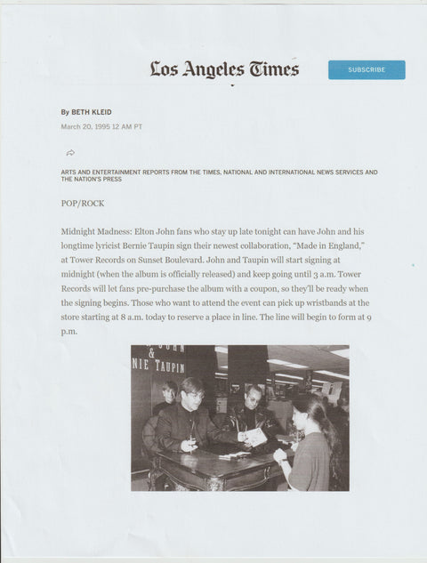 Breaking Hearts Autographed Program