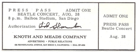 1965 San Diego Balboa Stadium Concert File